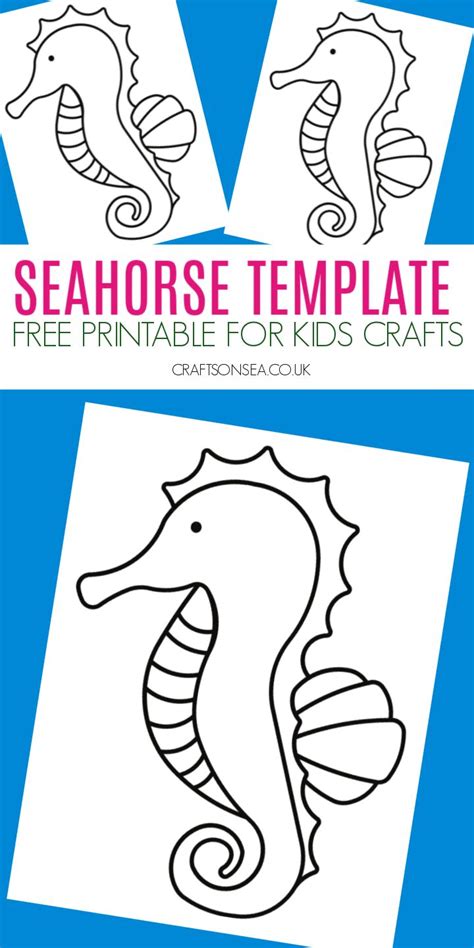 Printable Seahorse Template