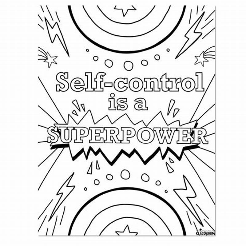 Printable Self Control Coloring Pages