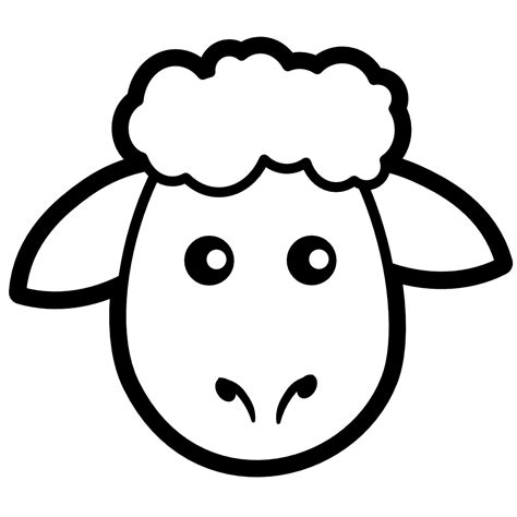 Printable Sheep Face