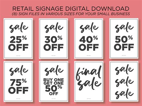 Printable Shop Signs