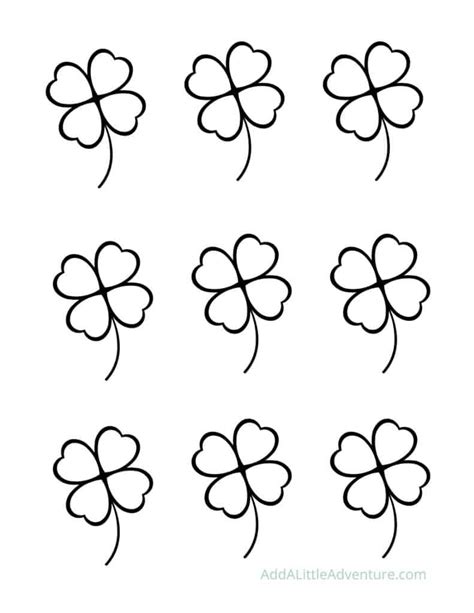 Printable Small Four Leaf Clover