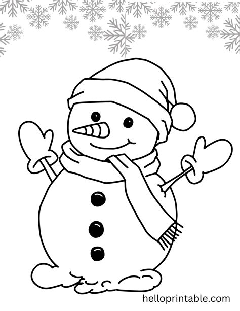Printable Snowman Coloring Pages