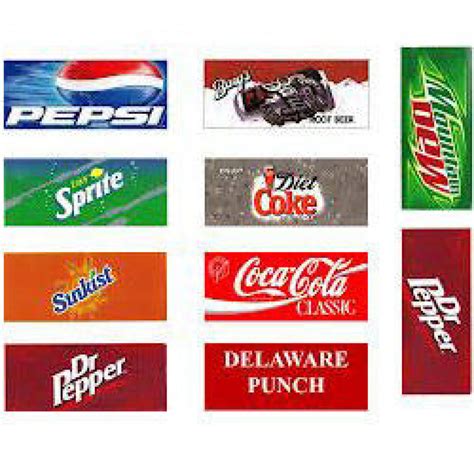 Printable Soda Machine Labels