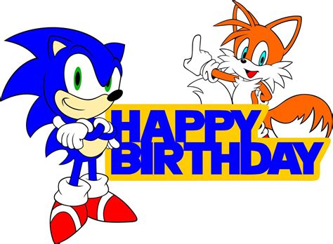 Printable Sonic Happy Birthday