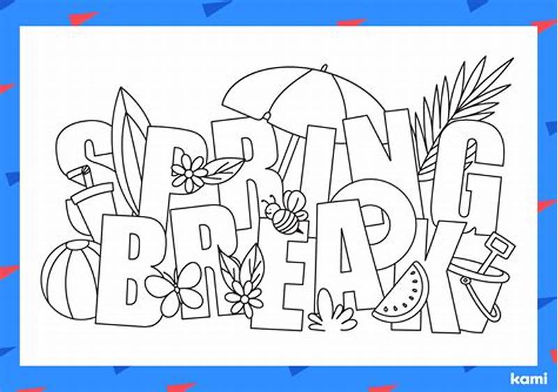 Printable Spring Break Coloring Pages