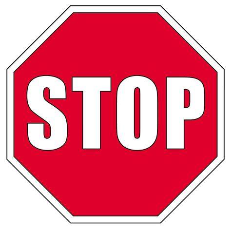 Printable Stop Sign Clip Art