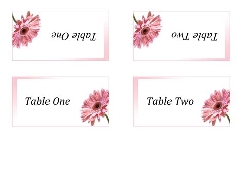 Printable Table Tent Cards