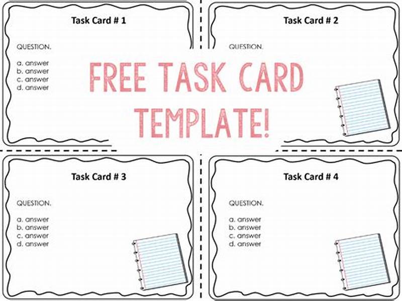 Printable Task Cards
