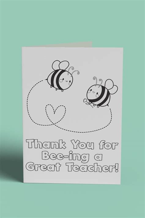 Printable Teacher Appreciation Cards To Color