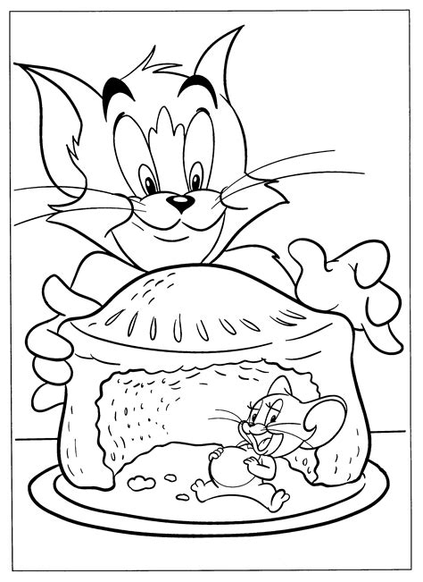 Printable Tom And Jerry Coloring Pages