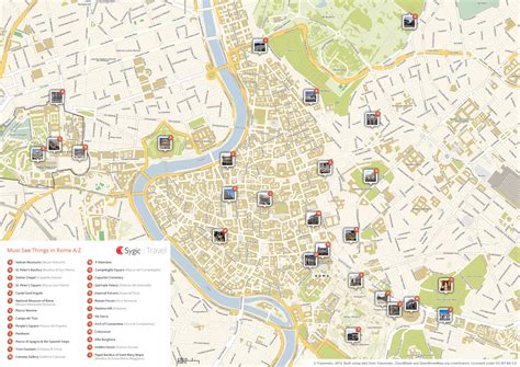 Printable Tourist Map Rome