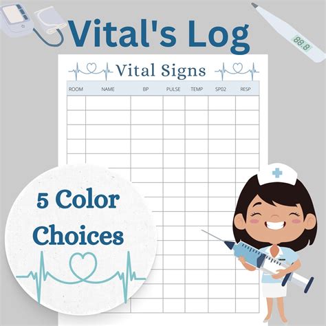 Printable Vitals Chart