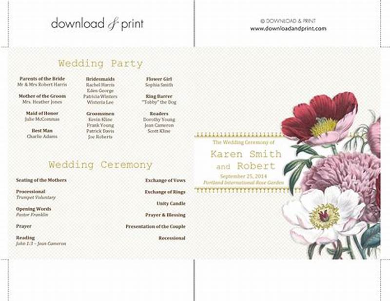Printable Wedding Programs