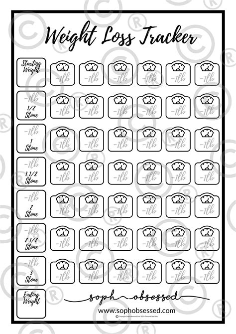 Printable Weight Loss Tracker Free