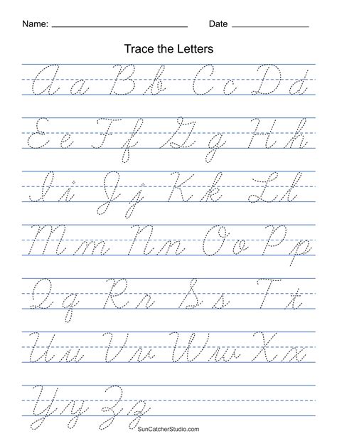 Printable Worksheets For Cursive Writing