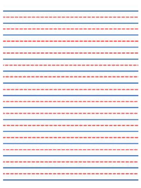 Printable Writing Paper Blue Red Blue Lines