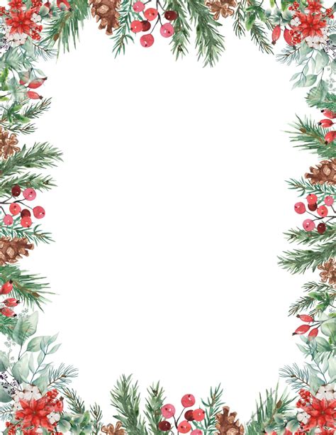 Printable Xmas Borders