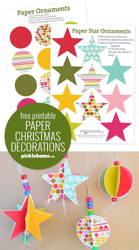 Printable Xmas Decorations