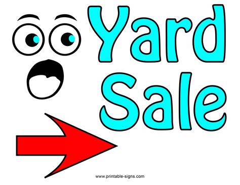 Printable Yard Sale Sign