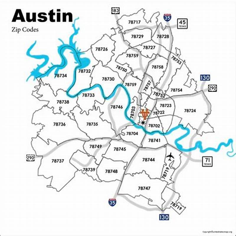 Printable Zip Code Map Austin Tx