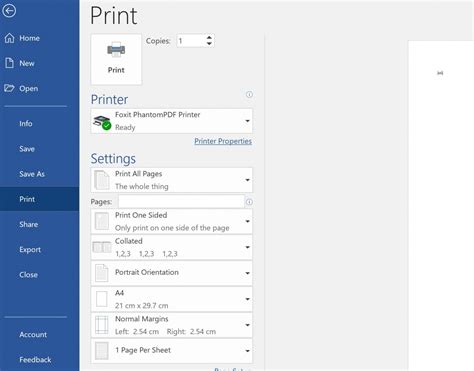 Printing a document