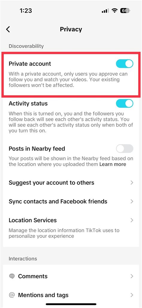 Private Account