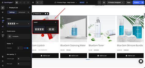 Ilustrasi Daftar Produk Repeat Grid