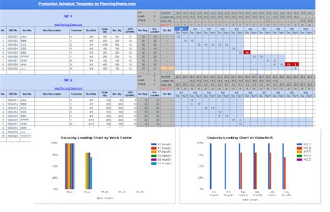 Production Schedule Google Sheets Template