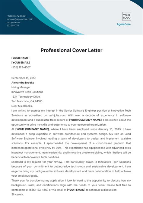 Surat Lamaran Kerja Profesional