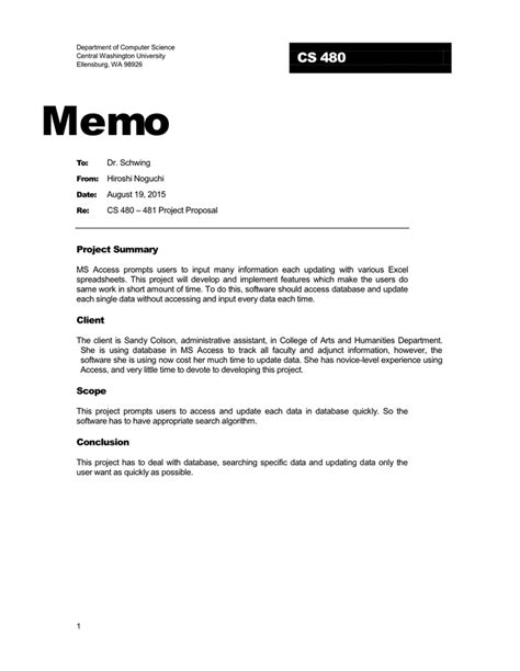 Professional Memo Template Word