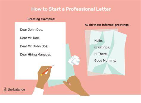 Professional letter opening