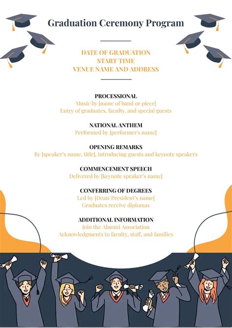 Program For Graduation Ceremony Template