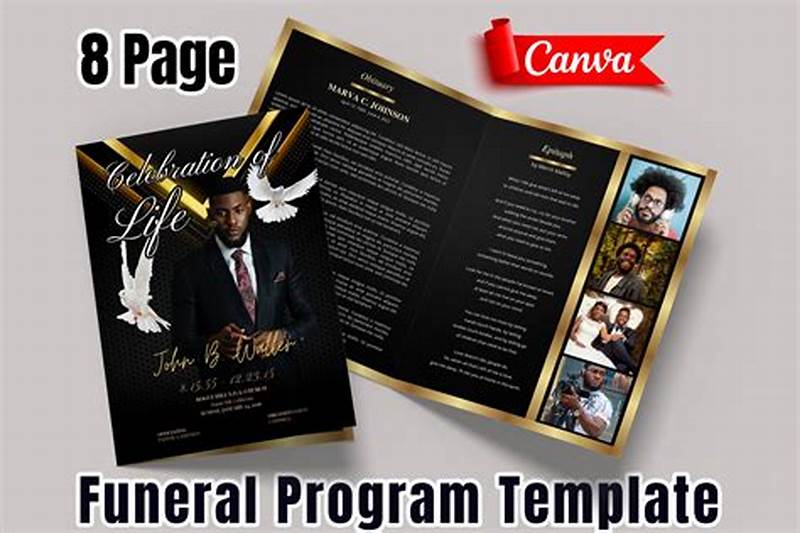 Programs For Funerals Templates