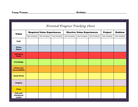 Progress Monitoring Template