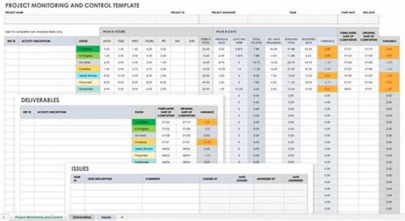 Project Control Excel Template