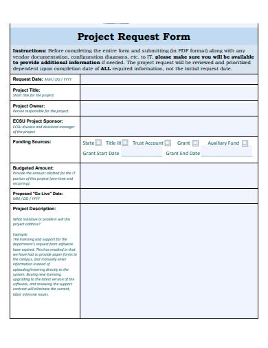 Project Request Template