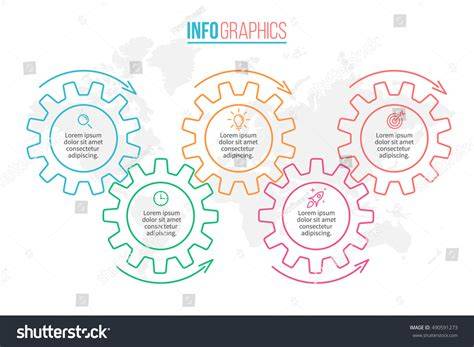 Project timeline with gears