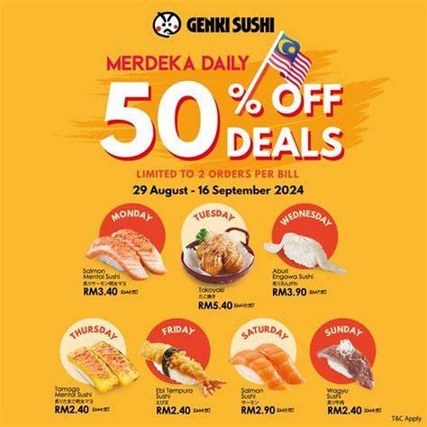 Promo Merdeka Genki Sushi