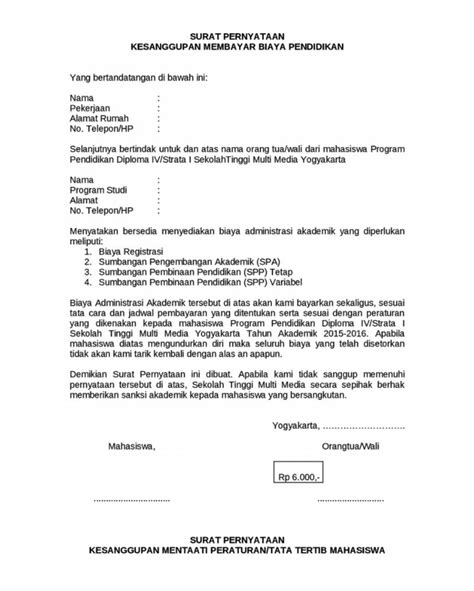 Proofread Surat Pernyataan