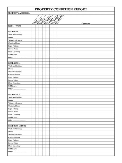 Property Condition Assessment Template