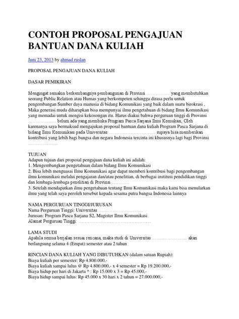Proposal Bantuan