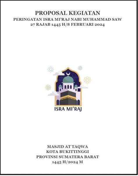 Proposal Isra Miraj Masjid