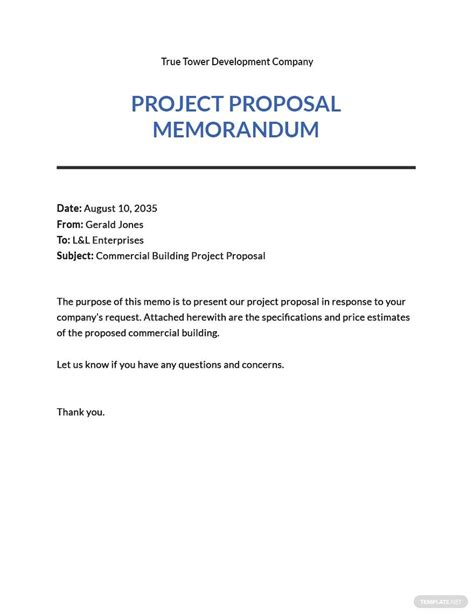 Proposal Memo Template