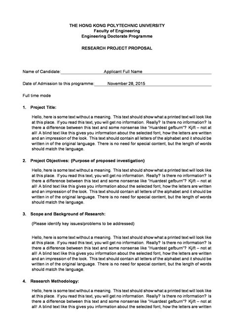 Proposal Template For Research Paper