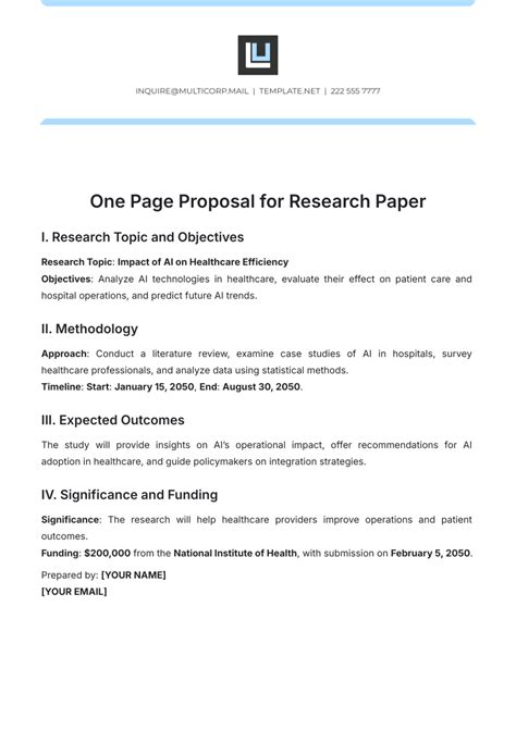 Proposal Template Research Paper