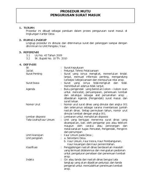 Prosedur Pengurusan Surat Desa