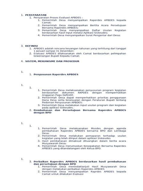 Proses Evaluasi APBDes: Gambaran Singkat