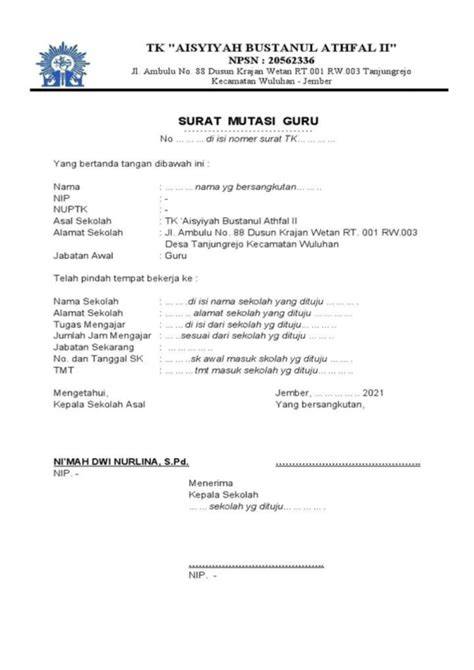 Proses Mutasi Guru