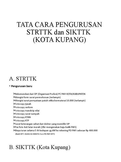 Proses pengurusan STRTTK