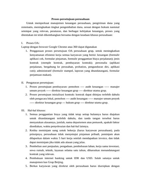 Proses persetujuan